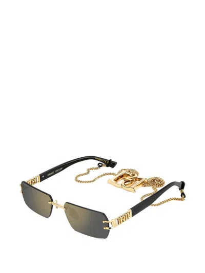 Dsquared2 Rectangular-frame Sunglasses In Gold