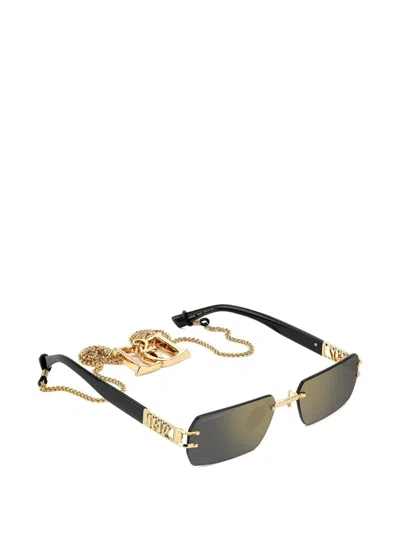 Dsquared2 Rectangular-frame Sunglasses In Gold