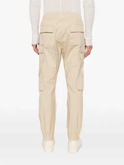 Rick Owens Drawstring Cargo Trousers In Neutral