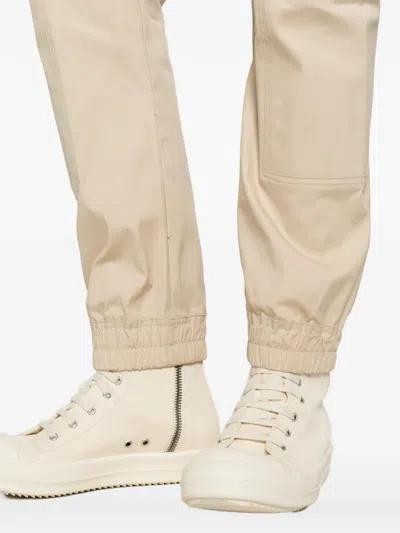 Rick Owens Drawstring Cargo Trousers In Neutral
