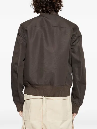 Rick Owens Temple Heizer Flight Jacket In Brown
