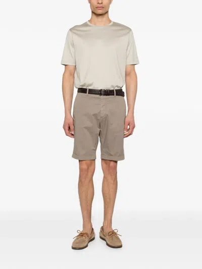 Corneliani Turned-hem Shorts In Neutral