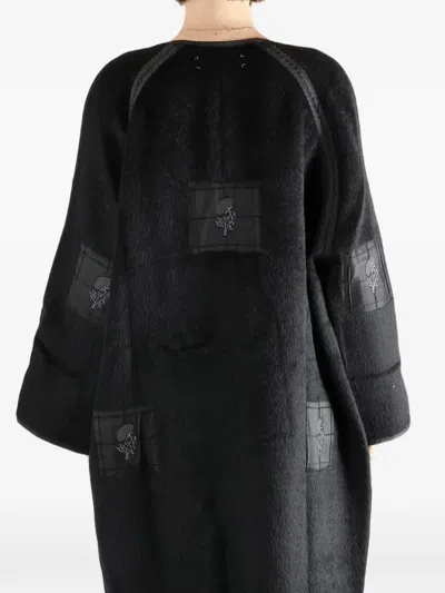 Mutedance Double-breasted Coat In Black