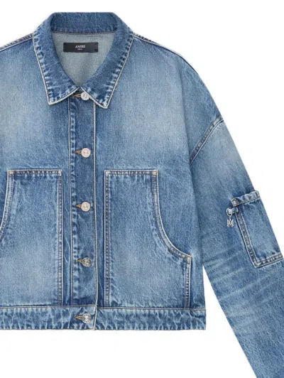 Amiri Denim Work Jacket In Blue