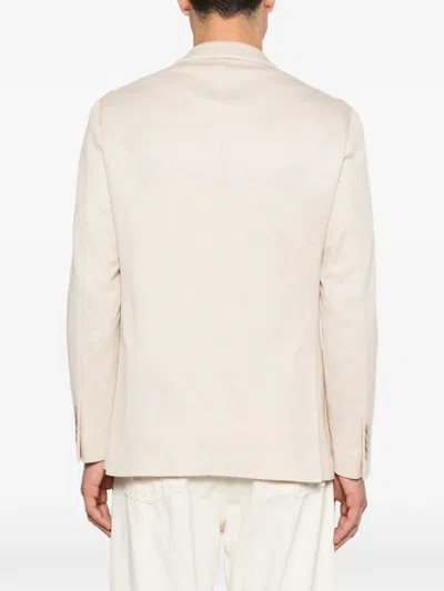 Eleventy Double-breasted Blazer In Neutral