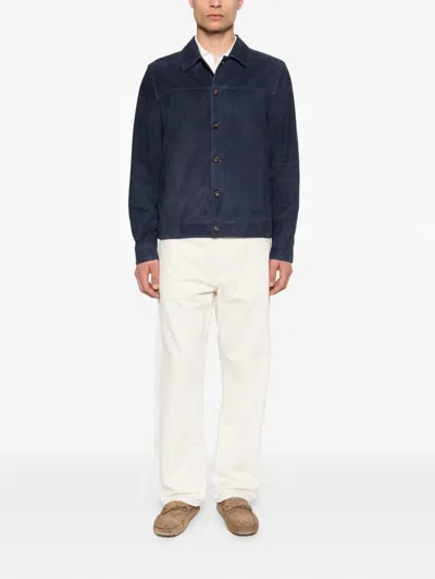 Eleventy Buttoned Jacket In Blue