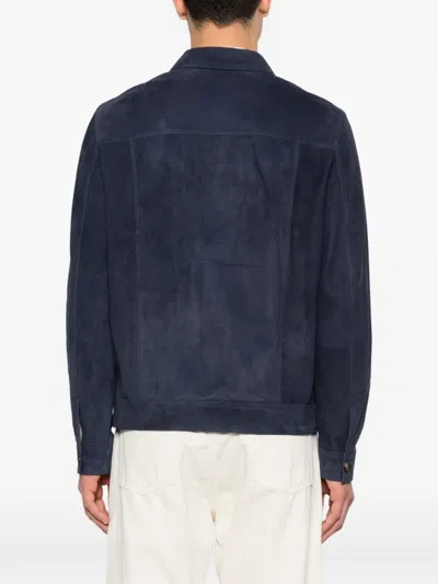 Eleventy Buttoned Jacket In Blue