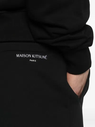 Maison Kitsuné Tailored Shorts Featuring Practical Side Pockets In Black