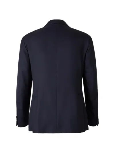 Canali Kei Navy Blue Modern-fit Jacket In Pure Impeccabile Wool
