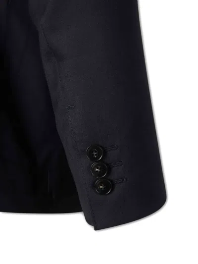 Canali Kei Navy Blue Modern-fit Jacket In Pure Impeccabile Wool