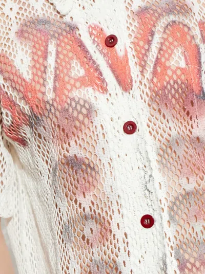 Avavav Mesh Button Shirt In White