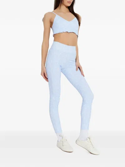 Loveshackfancy Bow Pattern Legging In Blue