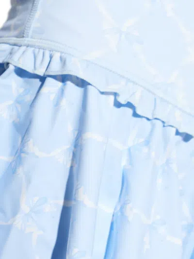 Loveshackfancy Vanina Ruffled Training Skort In Blue