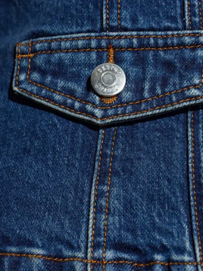 Gestuz Button Denim Jacket In Blue