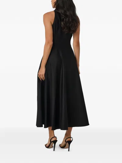 Toccin Chelsea Sleeveless Tie-front Midi Shirt Dress In Black