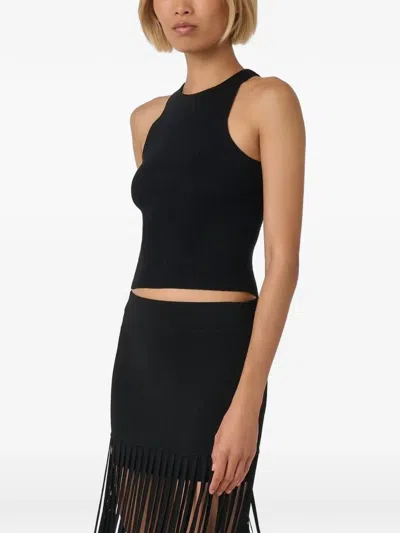 Toccin Estelle Crochet Racer Tank In Jet