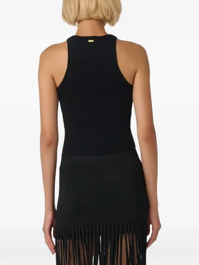Toccin Estelle Crochet Racer Tank In Jet
