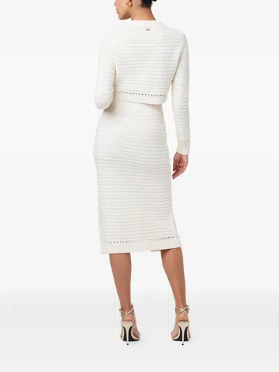 Toccin Tani Knit Pencil Skirt In Neutral