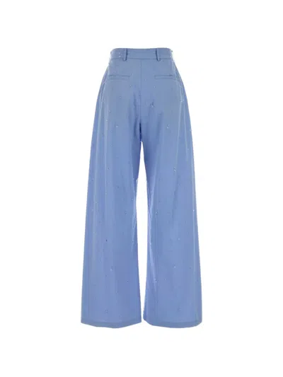 Giuseppe Di Morabito Light Blue Relaxed Flat Front Pants In Blue