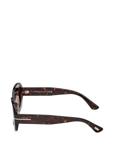 Tom Ford Islay 50mm Small Rectangular Sunglasses In Brown