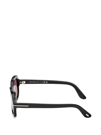 Tom Ford Lana 53mm Rectangular Sunglasses In Black