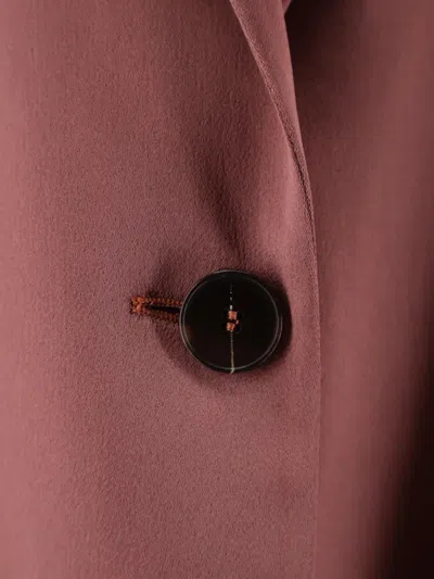 Alysi Single-breasted Satin Blazer In Brown