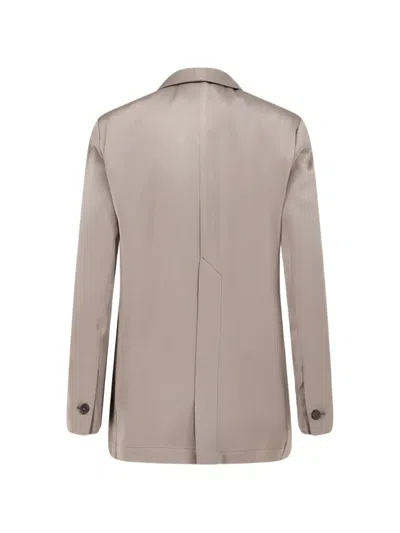 Alysi Single-breasted Satin Blazer In Pink