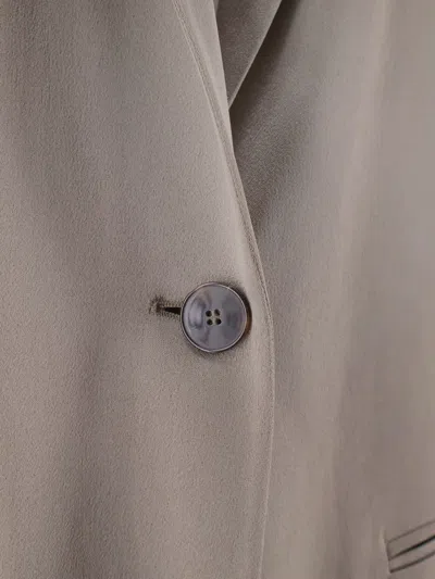 Alysi Single-breasted Satin Blazer In Pink