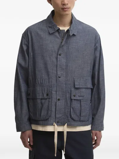 Barbour Modified Westoe Flap-pocket Cotton Jacket In Blue