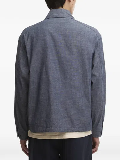 Barbour Modified Westoe Flap-pocket Cotton Jacket In Blue