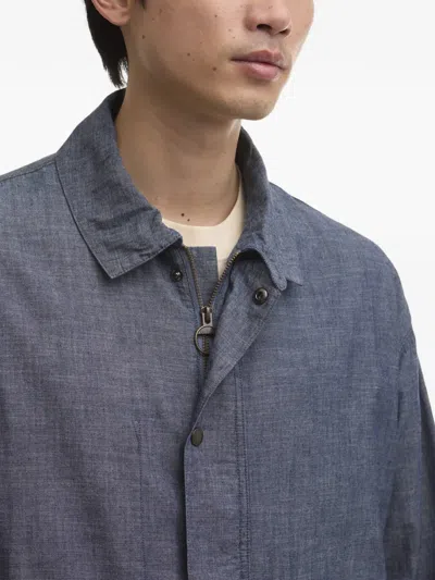 Barbour Modified Westoe Flap-pocket Cotton Jacket In Blue