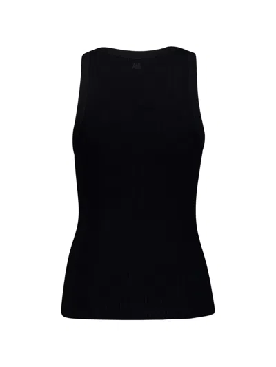 Ami Alexandre Mattiussi Ami Paris Women Ami De Couer Cotton Tank Top In Black