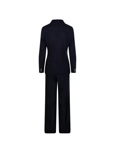 Tagliatore Double-breasted Suit In Blue