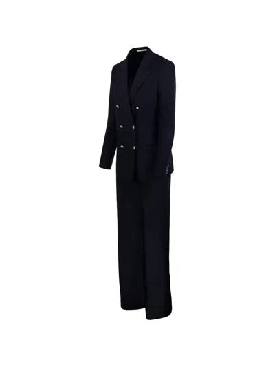 Tagliatore Double-breasted Suit In Blue