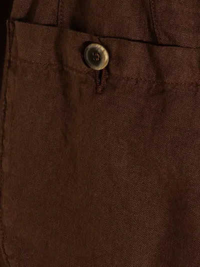 Altea Drawstring Trousers In Brown
