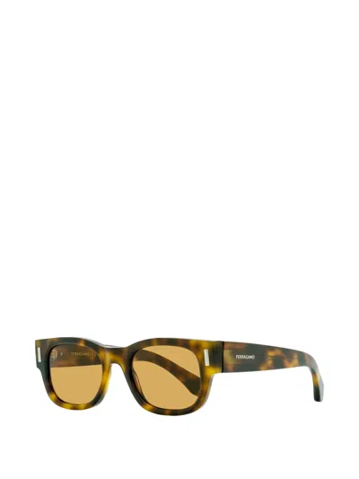 Ferragamo Eyewear Rectangular-frame Sunglasses In Brown
