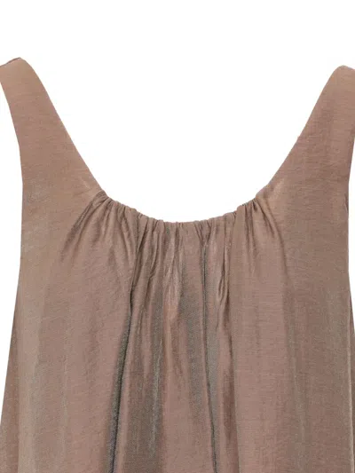 Ele Draped-detail Top In Neutral