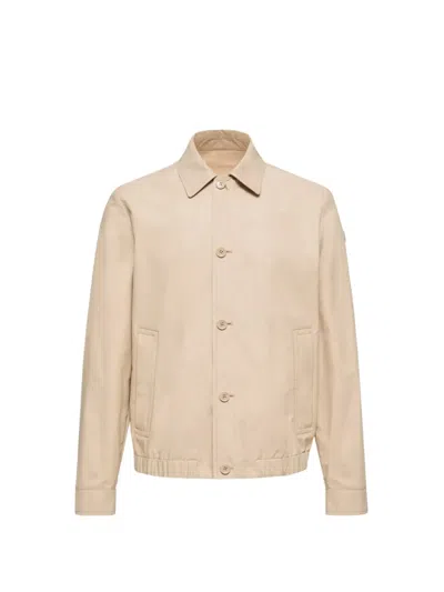 Moncler Gilben Buttoned Jacket In Neutral