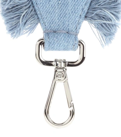 Shop Fendi Strap You Denim Shoulder Strap In Moresco