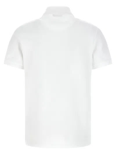 Balmain Polo Shirt Short Sleeves Ribbed Cuffs Collar In White