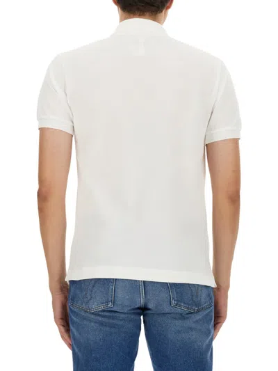 Lacoste Short Sleeve Pima Jersey Interlock Regular Fit Polo Shirt In White