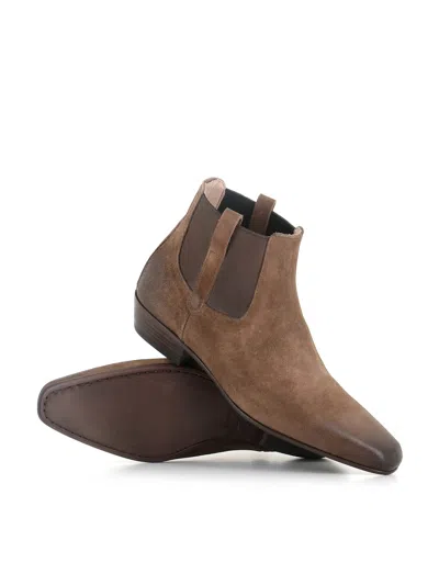 Pantanetti Pull-on Leather Boots In Brown