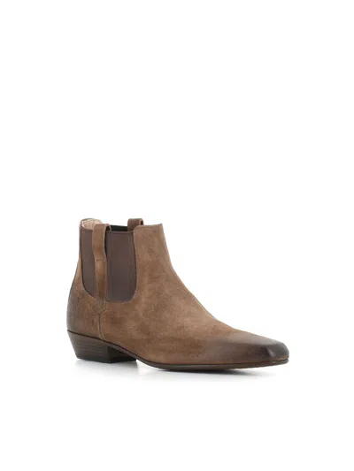 Pantanetti Pull-on Leather Boots In Brown