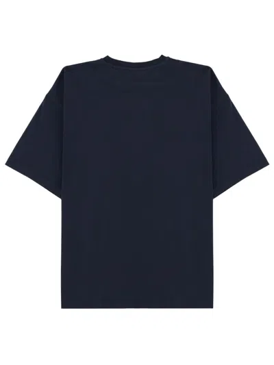 Aspesi Cotton Jersey Crew-neck T-shirt In Blue