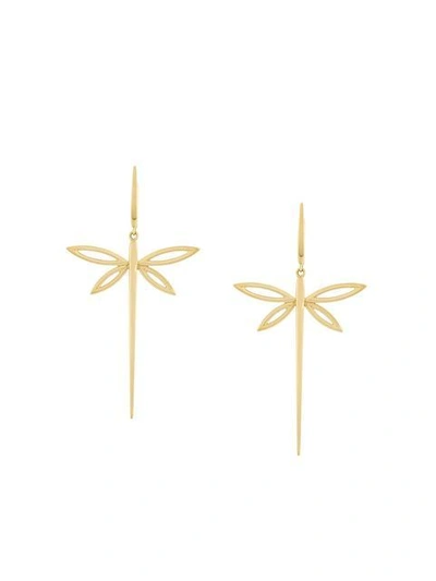 Shop Anapsara Dragonfly Earrings - Metallic