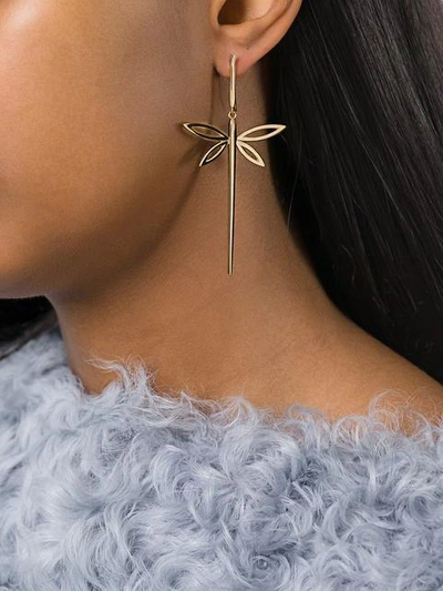 Shop Anapsara Dragonfly Earrings - Metallic