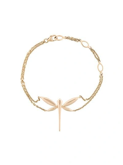 Shop Anapsara 18kt Rose Gold Dragonfly Chain Bracelet In Metallic