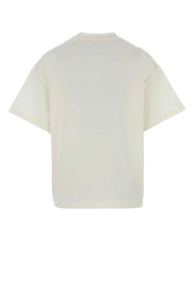 Jil Sander Crewneck Short Sleeves Classic Print T-shirt Clothing In White