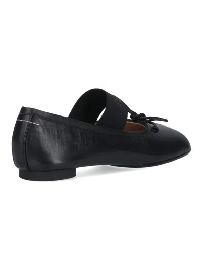 Mm6 Maison Margiela Mm6 By Maison Margiela Ballerina Anatomic Leather Flats In Black