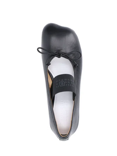 Mm6 Maison Margiela Mm6 By Maison Margiela Ballerina Anatomic Leather Flats In Black